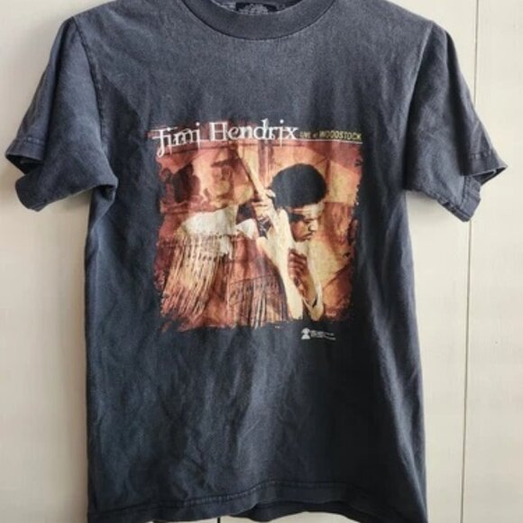 Vintage Y2K JIMI HENDRIX Zion Rootswear Live At Woodstock TShirt Size Small - Picture 1 of 6